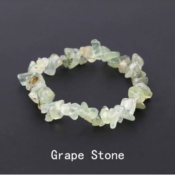 Natural Stone Stretch Bracelet - Grape Stone - Picture 1 of 2